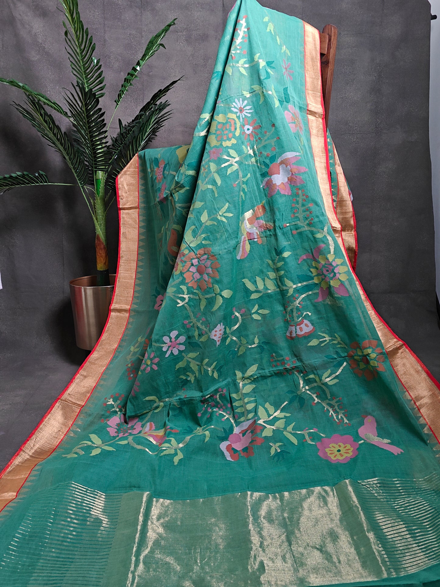 Khadi Jamdhani Allover Saree