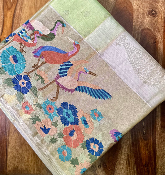 Kanchi Tissue Soft Silk Saree - Green