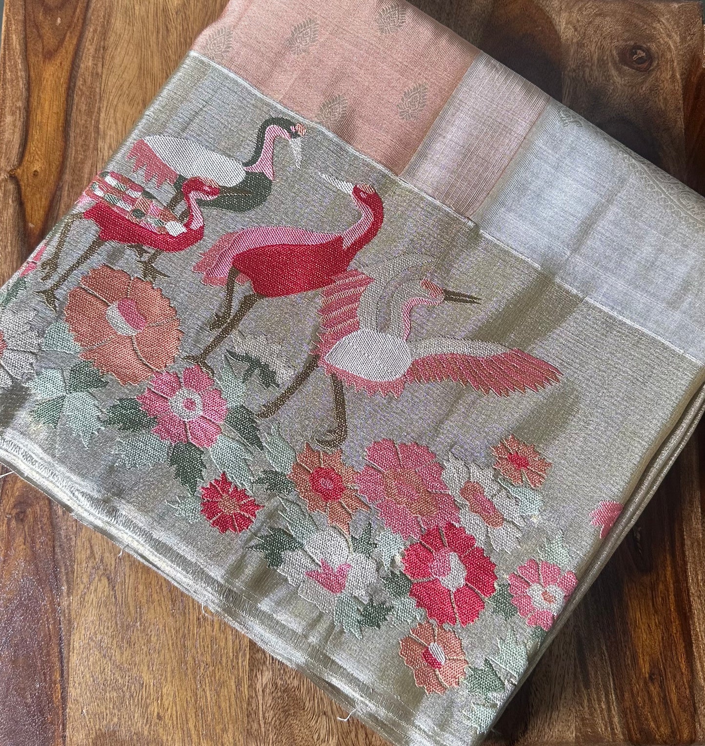 Kanchi Tissue Soft Silk Saree - Orange