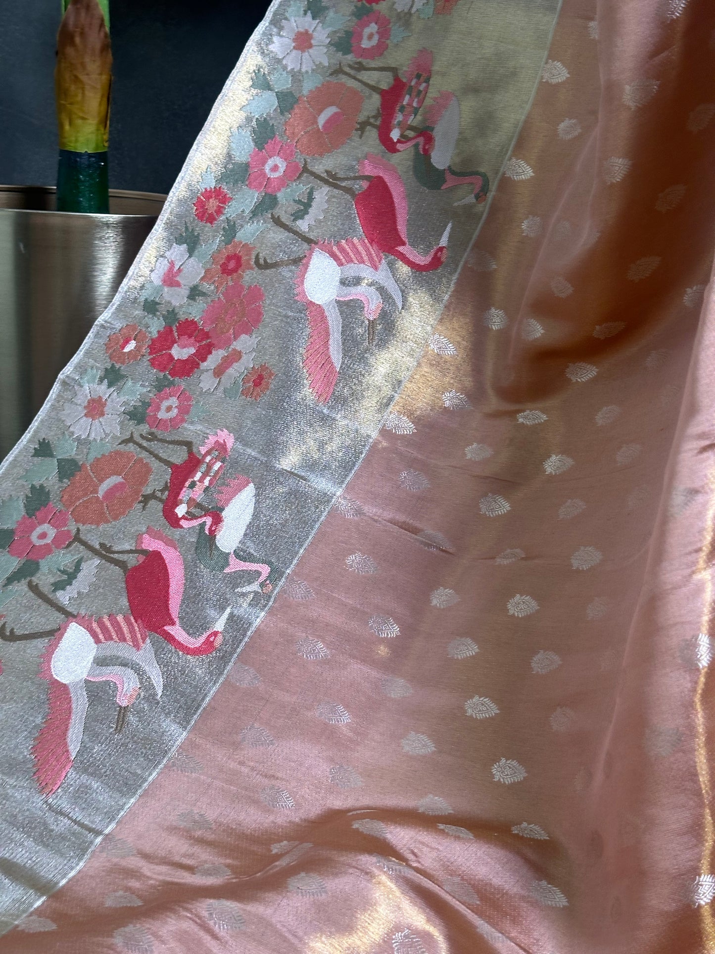 Kanchi Tissue Soft Silk Saree - Orange