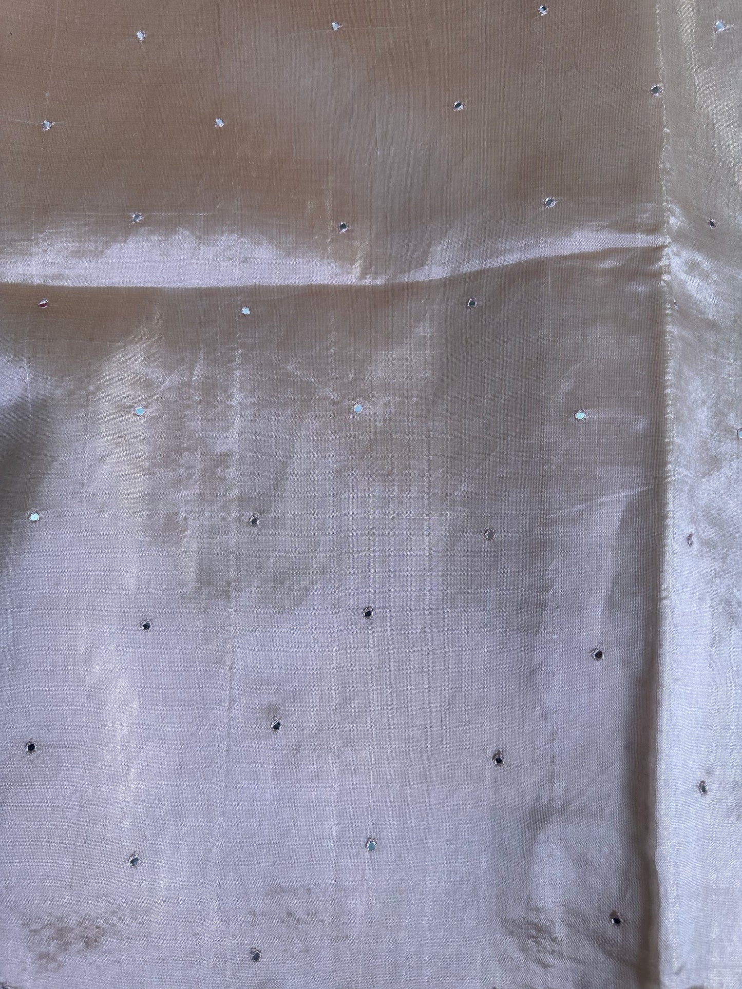 Kanchi Cutwork Embroidery Saree with Allover mirror work