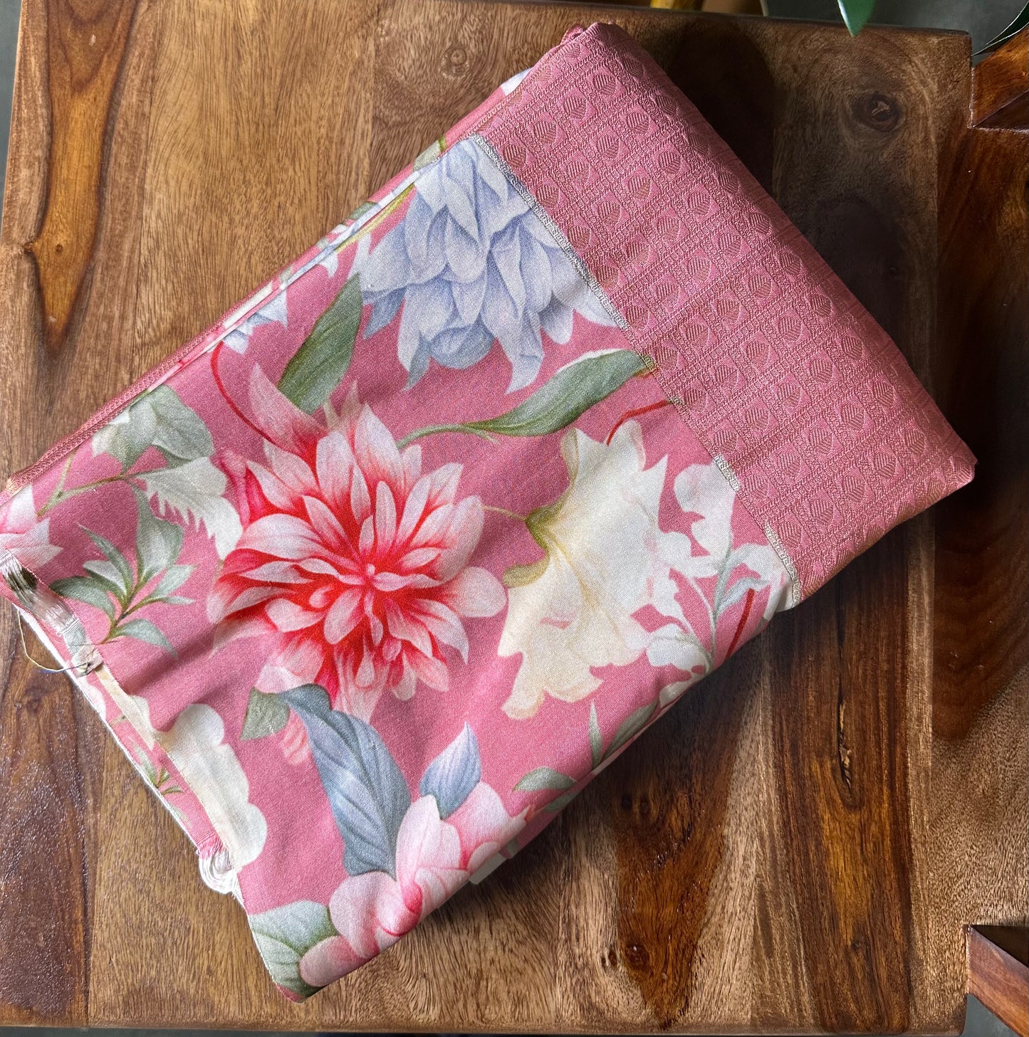 Pink Digital Print Pure Kanchi Silk Saree