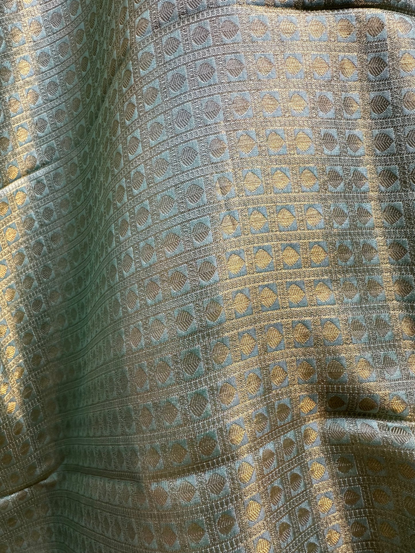 Sea Green Digital Print Pure Kanchi Silk Saree