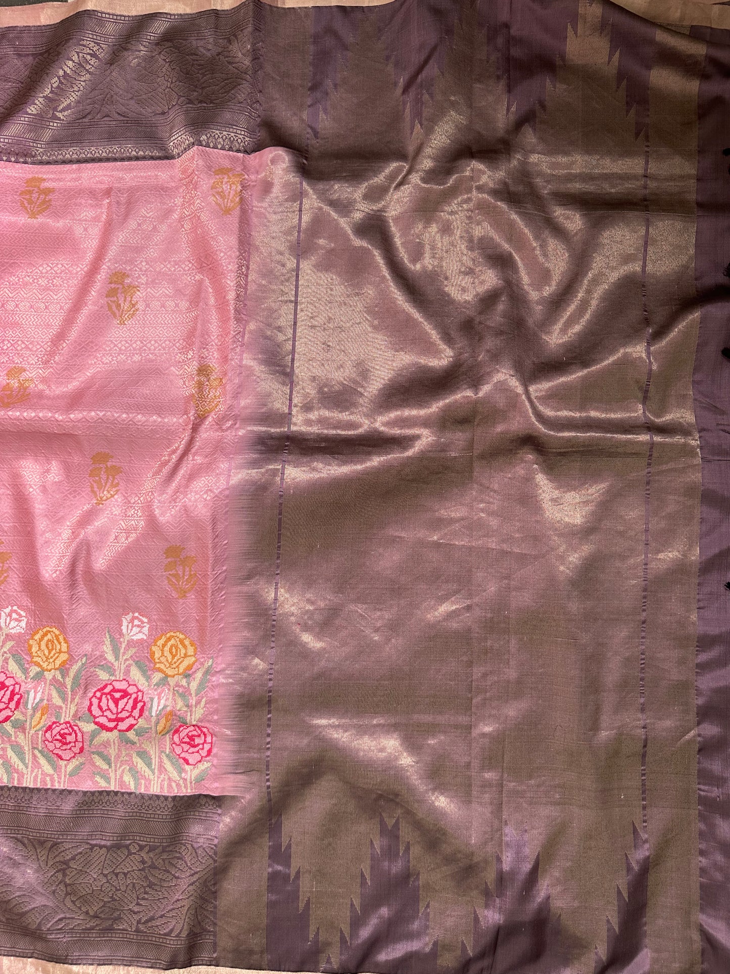 Pure Kanjeevaram Embroidery Handloom Saree