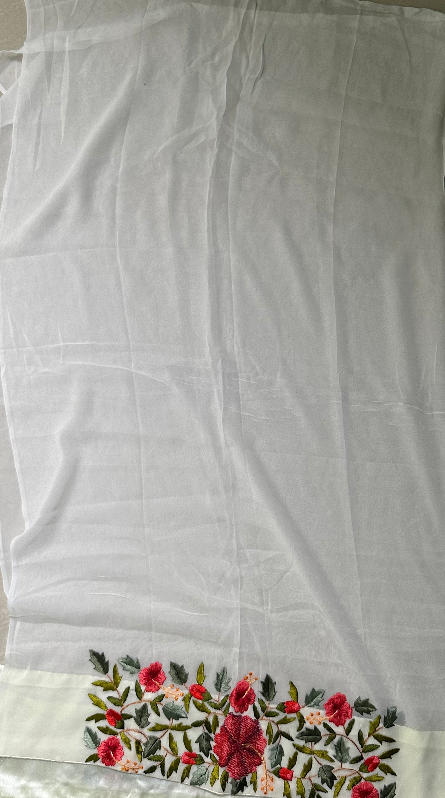 Parsigara Chikenkari Hand Embroidery Saree (Pre-Order)